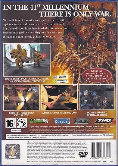 Warhammer 40,000 Fire Warrior - PS2 (Genbrug)